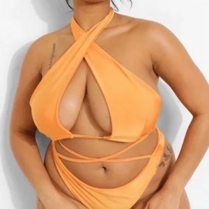 Cross cross bikini top sz 20